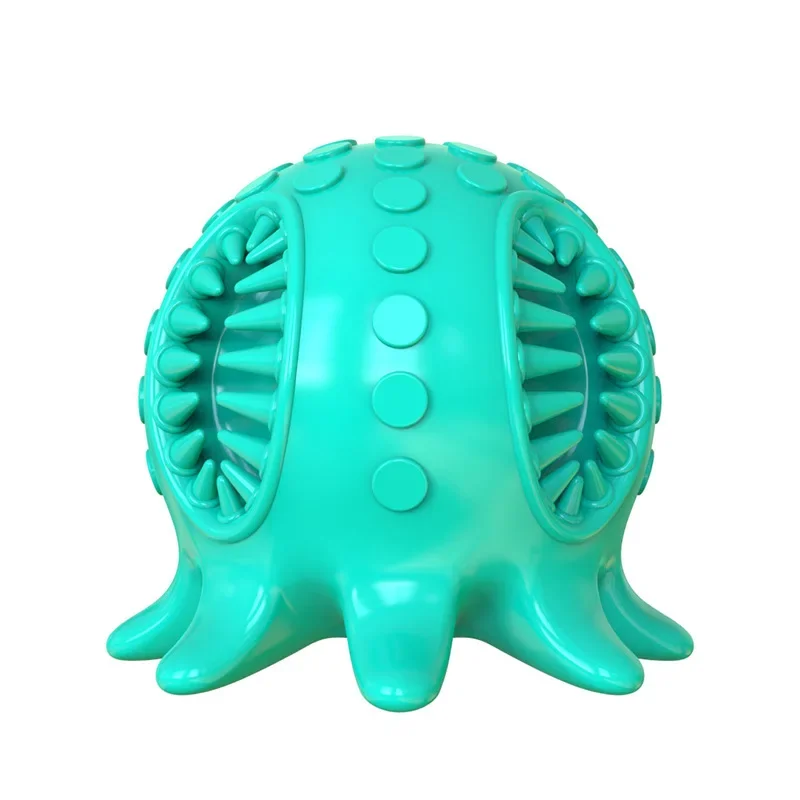 Vocal octopus dog toothbrush pet gnawing vocal toy TPR molar teeth cleaning small octopus dog toy