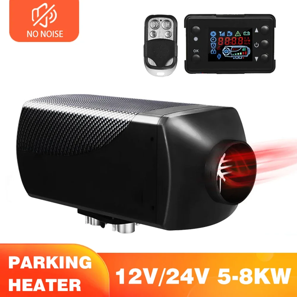 12V 5KW-8KW Car Diesel Air Parking Heater Autonomous Heater LCD Remote Machine For Trucks Boats Camper Van Motorhome Heater Tool 