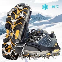 ​ ​ 2 tacos para hielo para nieve y hielo. ​ ​   Crampones antideslizantes con tracción de goma elástica para caminar