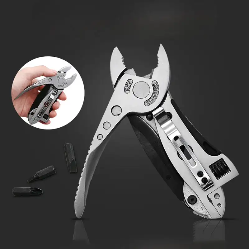 Outdoor Multi-purpose Tool Pliers Multi-purpose Tool Multi-function Wrench Folding Screwdriver Tool Combination