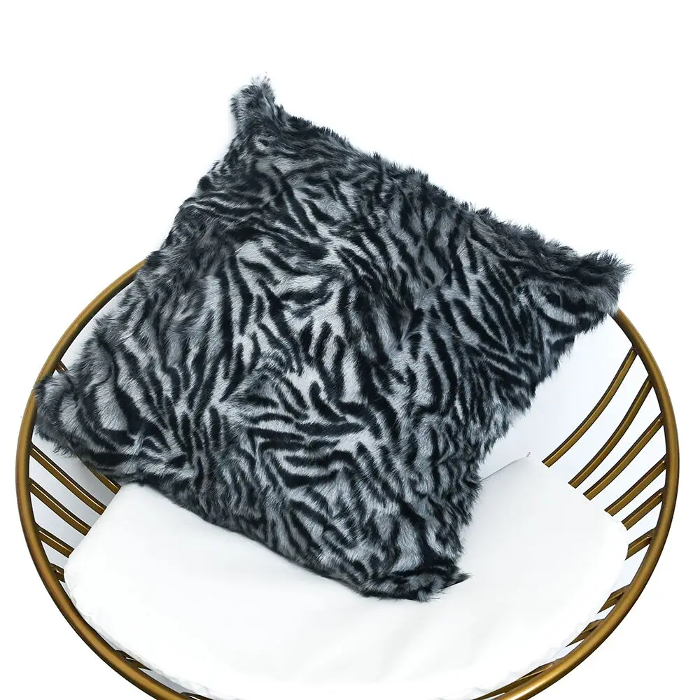 Printed Real Lamb Fur Pillow, Natural Color, Drop Shipping, CX-D-12