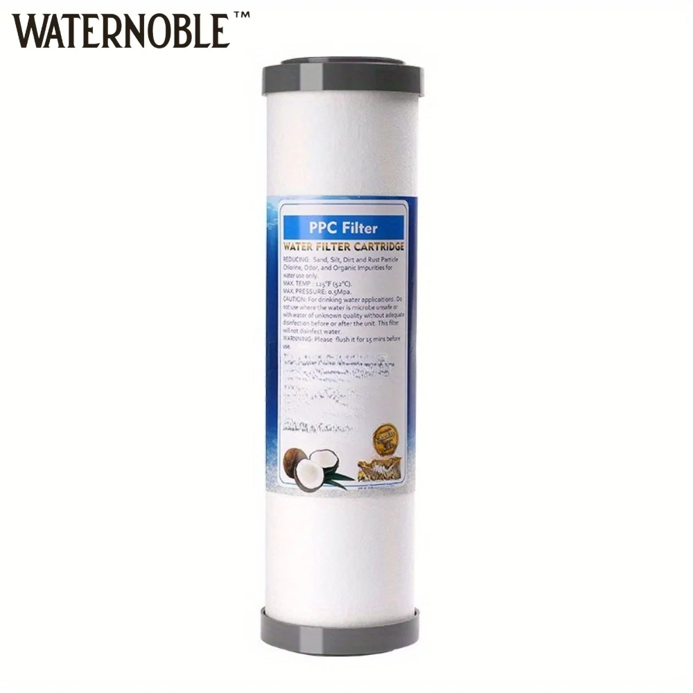 Waternoble 10 Inch PPC Cotton Filter & Coconut Shell Granular Activated Carbon Compressed Carbon Sintered Stick Filter Element