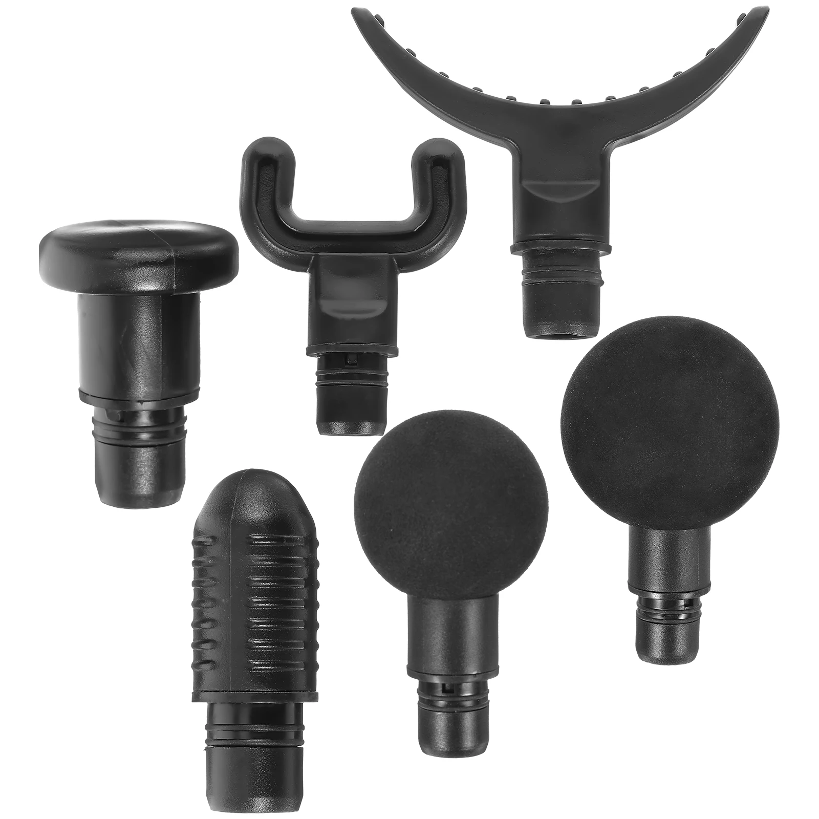 

6 Pcs Replaceable Massager Heads for Athletes Gym Muscle Handheld Tool Body Adapter Portable Salon