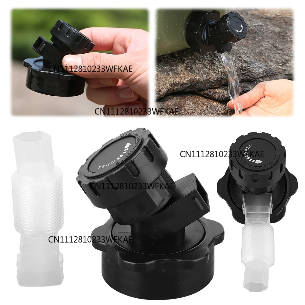 2PCS Outdoor Water Faucet with Extension Tube Portable Faucet Replacement Camping Water Jug Tap for Water Tank Bucket