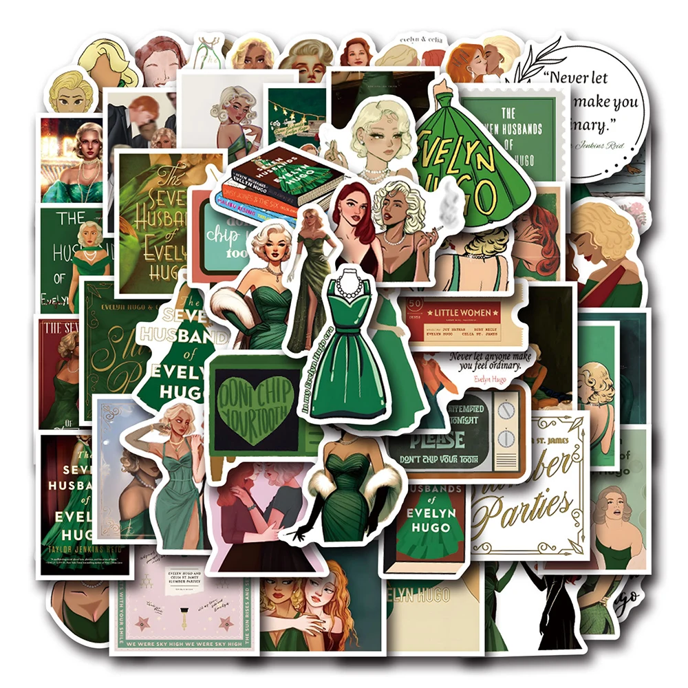 10/30/55PCS Seven Husbands Of Evelyn Hugo Stickers Graffiti Bike Skateboard Laptop Waterproof Sticker Toys Gifts