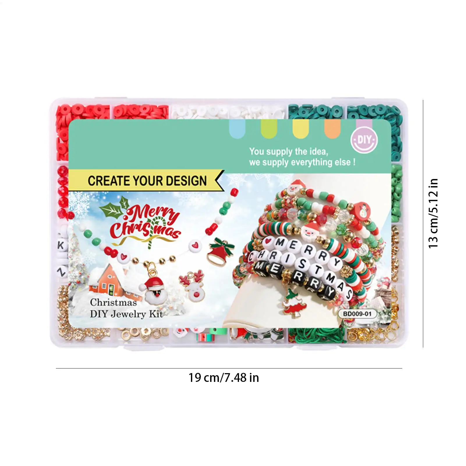 Christmas Jewelry Maker Kit Fun Snowflakes Holiday Supplies Bead Bracelet Making Kit For Birthday Halloween Home Holiday New