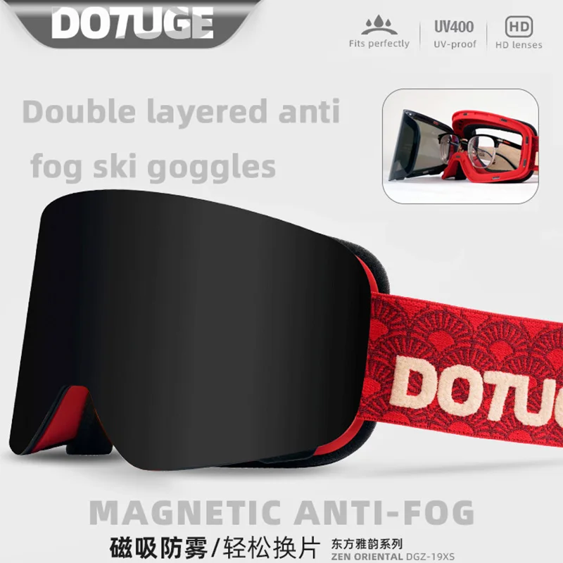 

DOTUGE Ski Goggles Double Layer Anti Fog Snow Goggles for Men Women Mountaineering Skiing Sports​​ ​​Magnetic