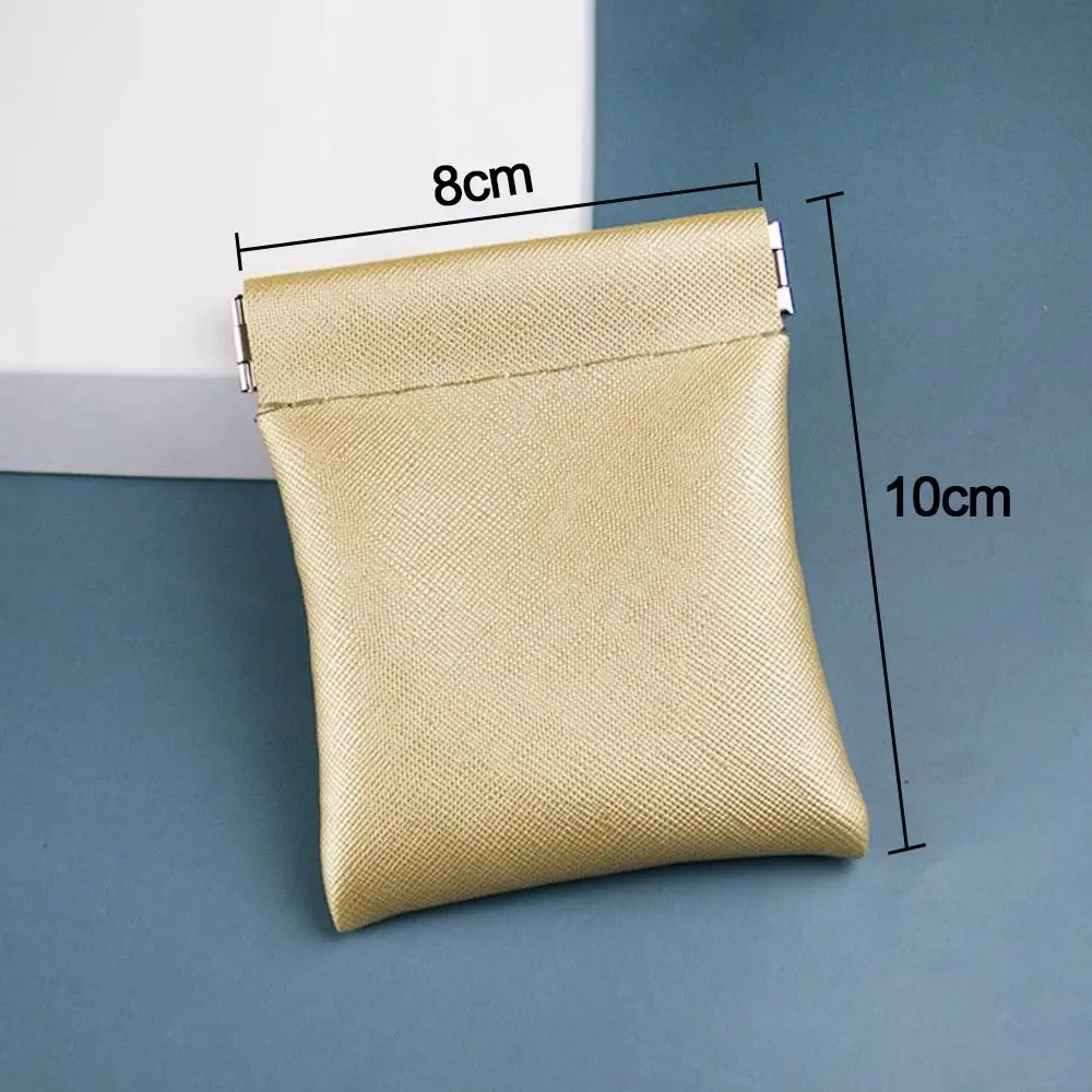 Portable PU Leather Earphone Wire Bag Solid Mini Money Bag Wallet Pouch Unisex