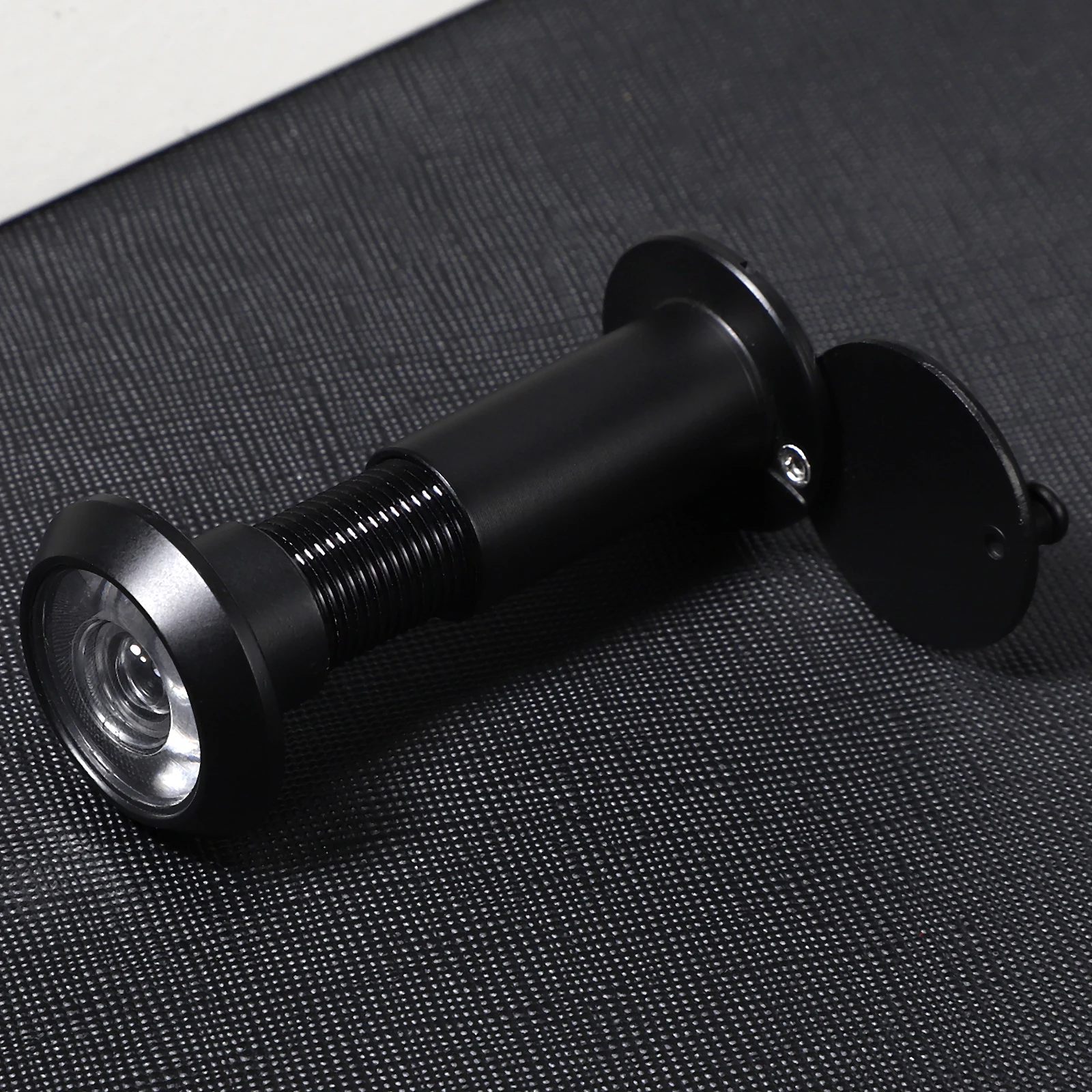 Weitwinkel-220-Grad-Türspion, Sichtschutz, schwarzes Katzenauge, Türspion, optisches Glas, Vordertür, verstellbares Design, Heimsicherheit