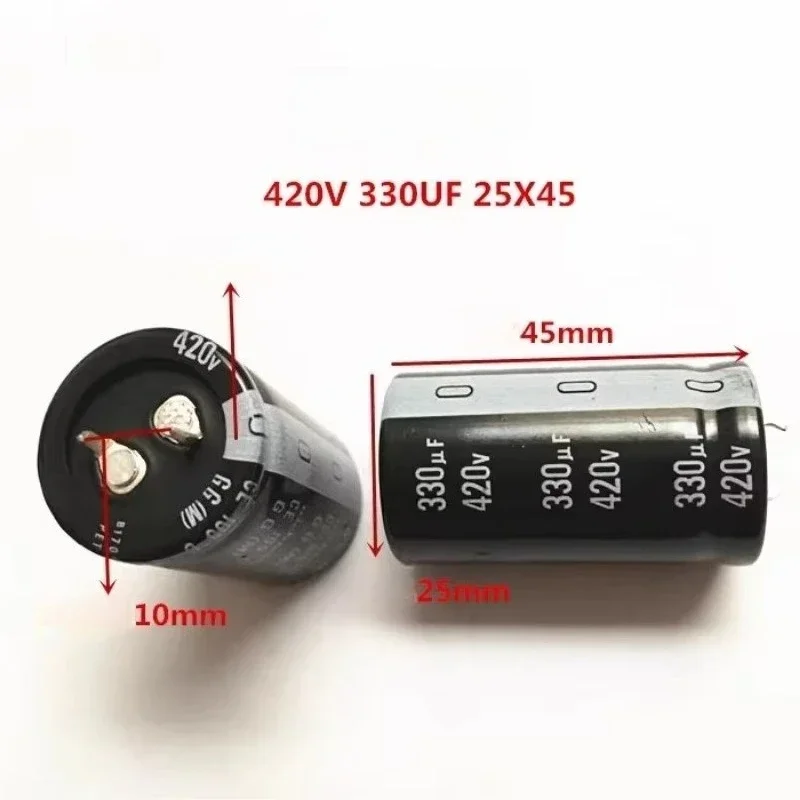 2PCS/10PCS Nichicon GN/GG Series 25x45mm 420V330uF Snap-in PSU Electrolytic Capacitor