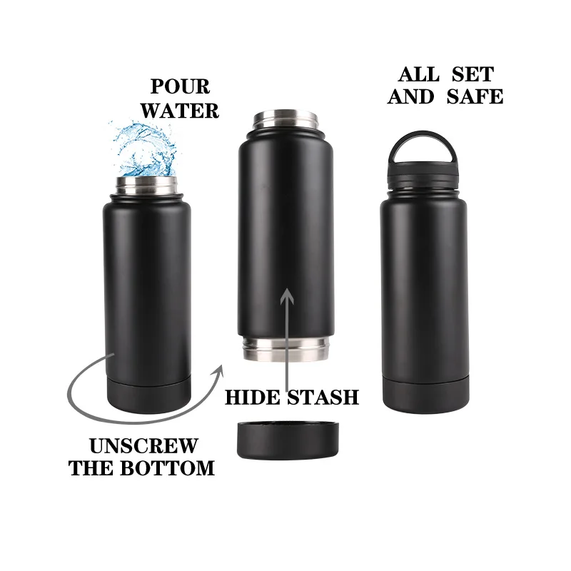 Private Money Box Stainless Steel Water Bottle Box Diversion Stash Hidden Safe Box Moeny Jewelry Storage Tools