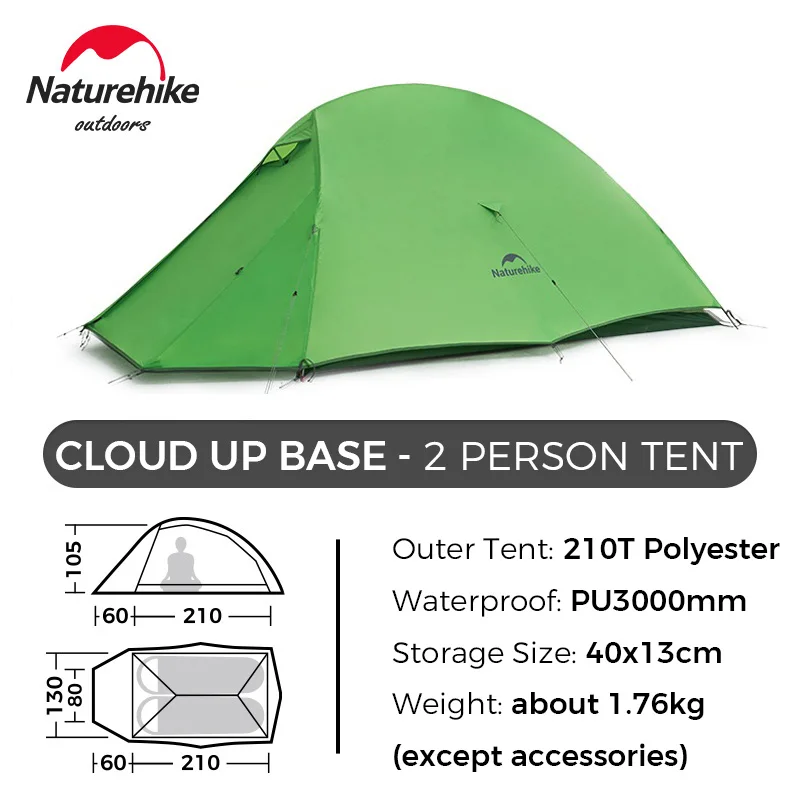 Naturehike クラウドアップ 1 2 3 テント超軽量キャンプテント二重層