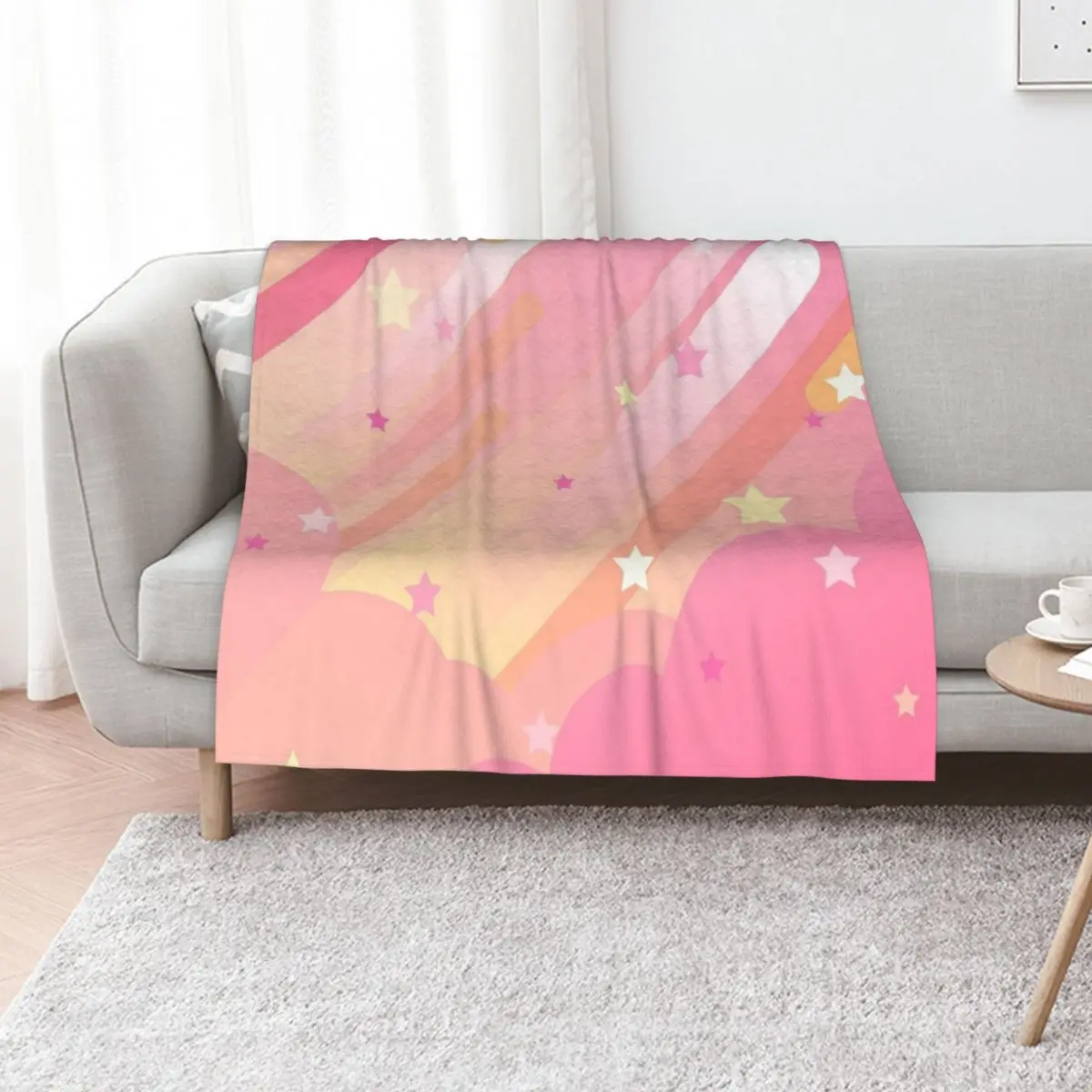 Steven Universe - Clouds Throw Blanket Sofa Quilt Plaid on the sofa For Baby Moving Single Soft Plaid Blankets