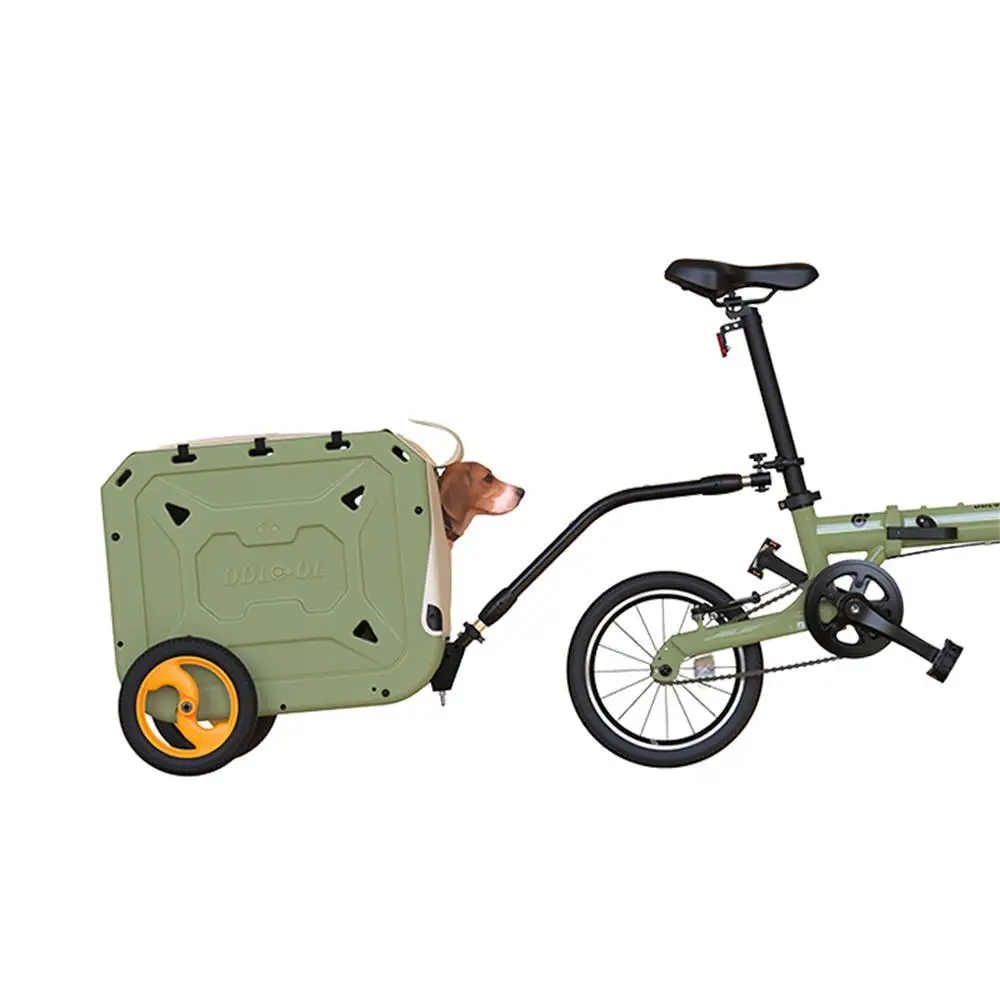 Bicycle Cart Trailer Pet Carrier With Wheels Accommodate Kids Folding Bicycles Large Dogs For Camping And Cycle