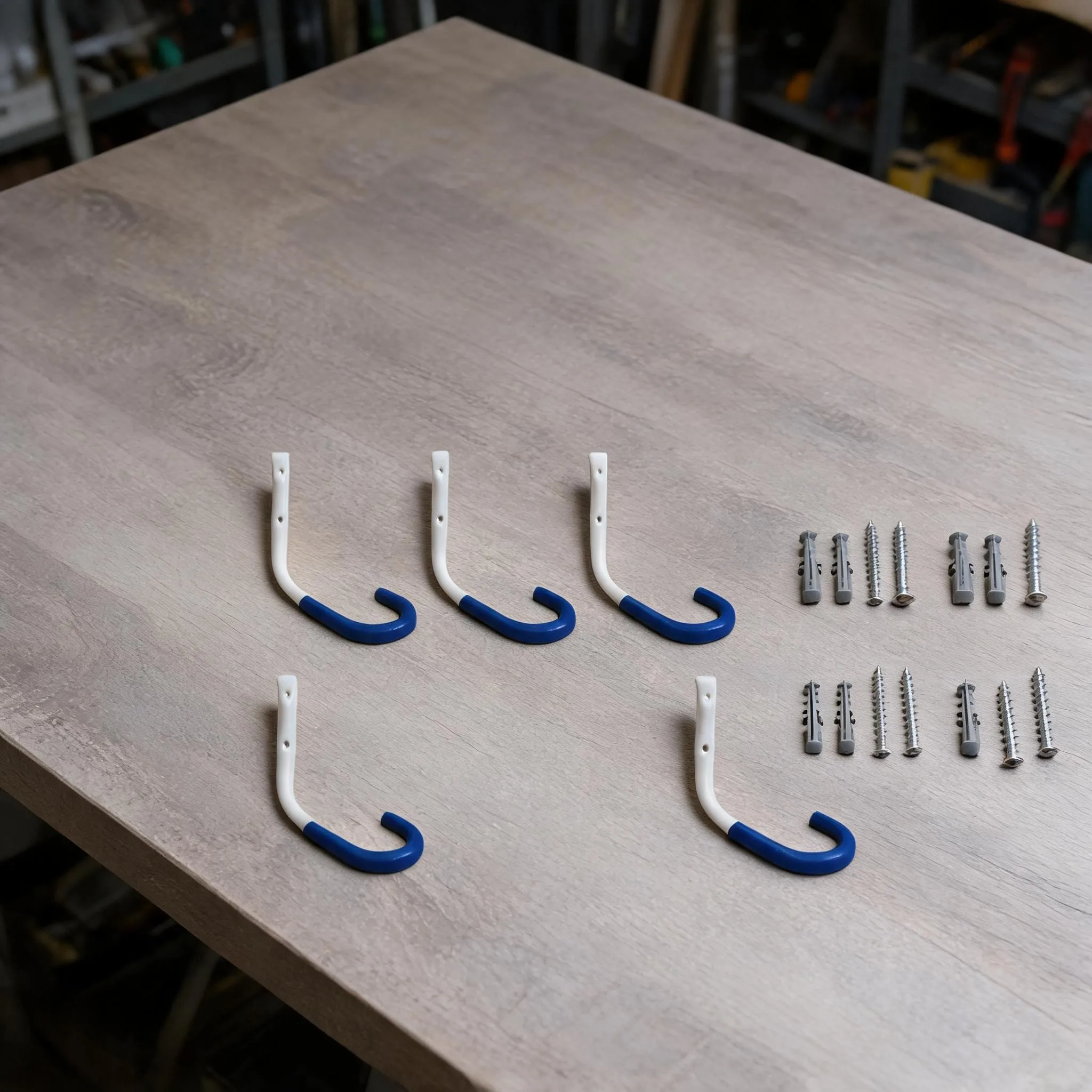 Bike Wall Hook J Shape Rack for Vertical Bicycle Storage in For Garage Shed Basement Iron Material PVC Coated Load 15kg