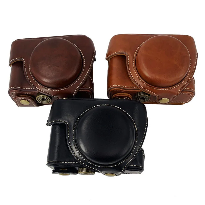 Funda de cuero PU para cámara de vídeo, Protector de cuerpo para Sony ZV-1 ZV1 Vlog Mini, carcasa protectora con Base de medio cuerpo