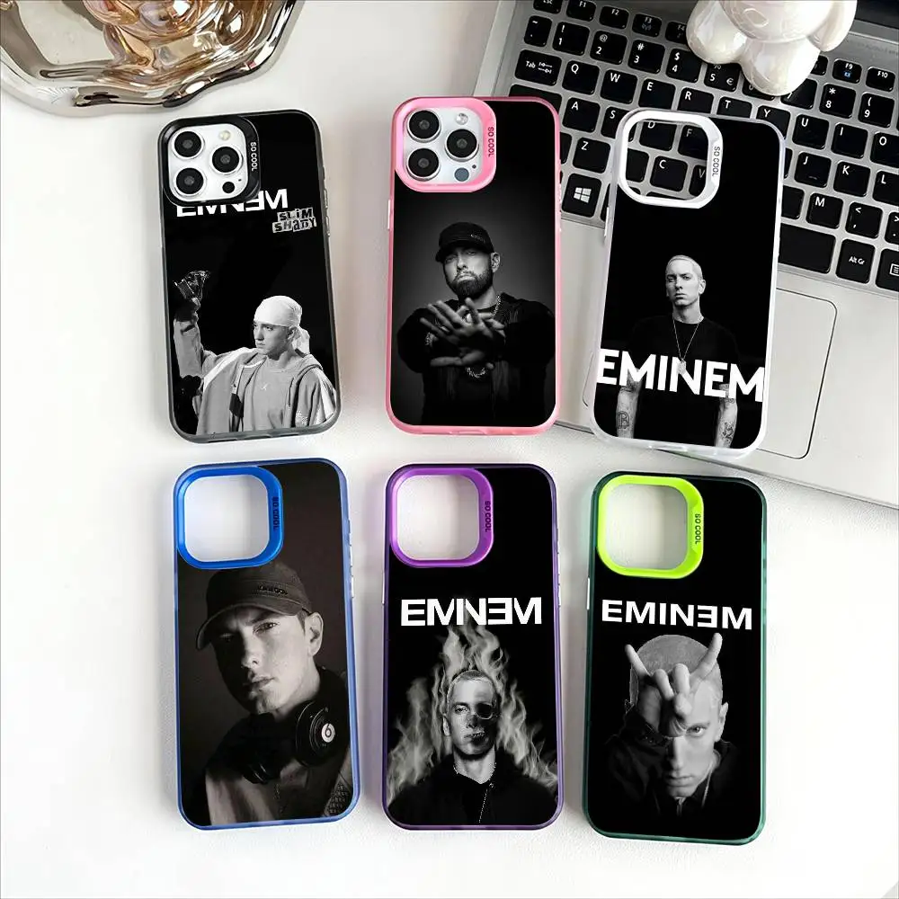 

Singer E-Eminem Phone Case Unique Holographic Rainbow iPhone 11-16 Pro Max TPU Case. Slim Fit, Shockproof, Skin-friendly Cover.