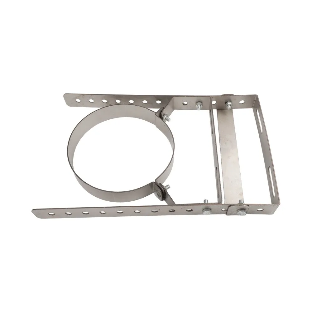 Stainless Steel Chimney Pipe Support Bracket for 150mm and 200mm Diameter Flues Compatible with Fireplaces and Stoves