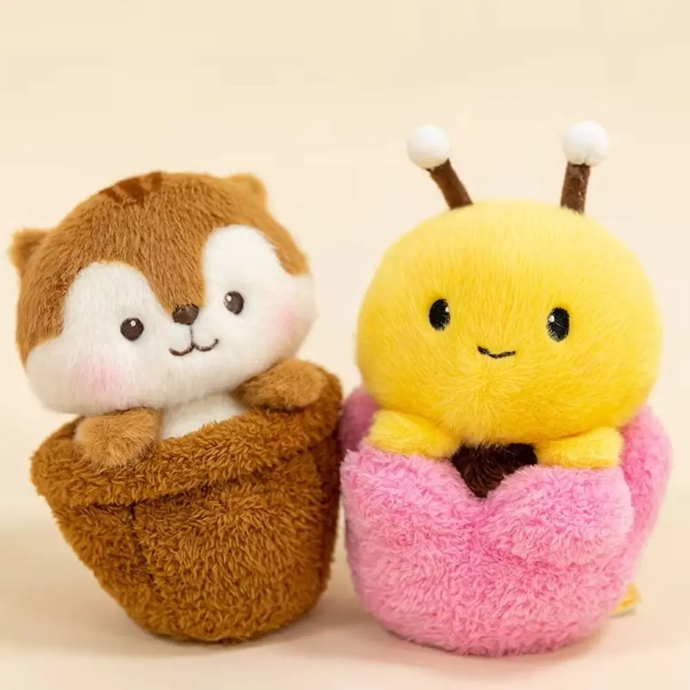 

Kid's Accompany Dolls Bear Egg Shell Plush Doll Bee Pet Table Plush Doll Soft Cute Animal Plush Toy Festival Party Decor