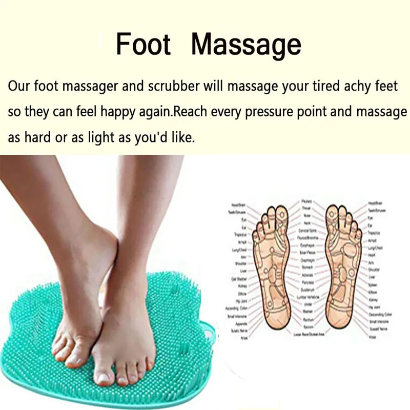 Foot Bath Massager Shower Feet Cleaner Scrubber Washer Brush Remove Dead Skin Massage Feet Household Bathroom Tool Feet Care