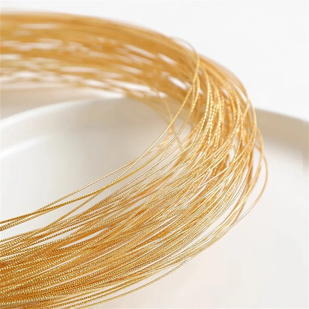 14K Gold Covered Batch Flower Semi Hard Twists Wire Copper Wire Diy Hand Bracelet Shaped Winding Accessories Material Accessorie