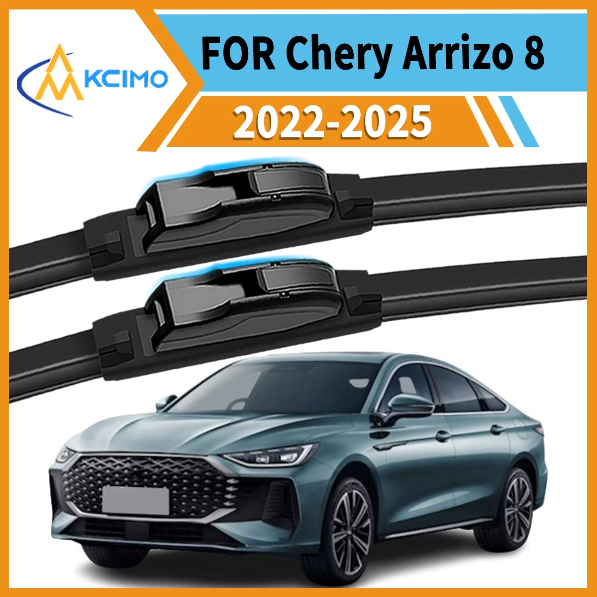

Reliable & Durable 2-Pack Windshield Wipers for Chery Arrizo 8 2022-2025 All-Weather Use Clear Vision Enhanced Safety