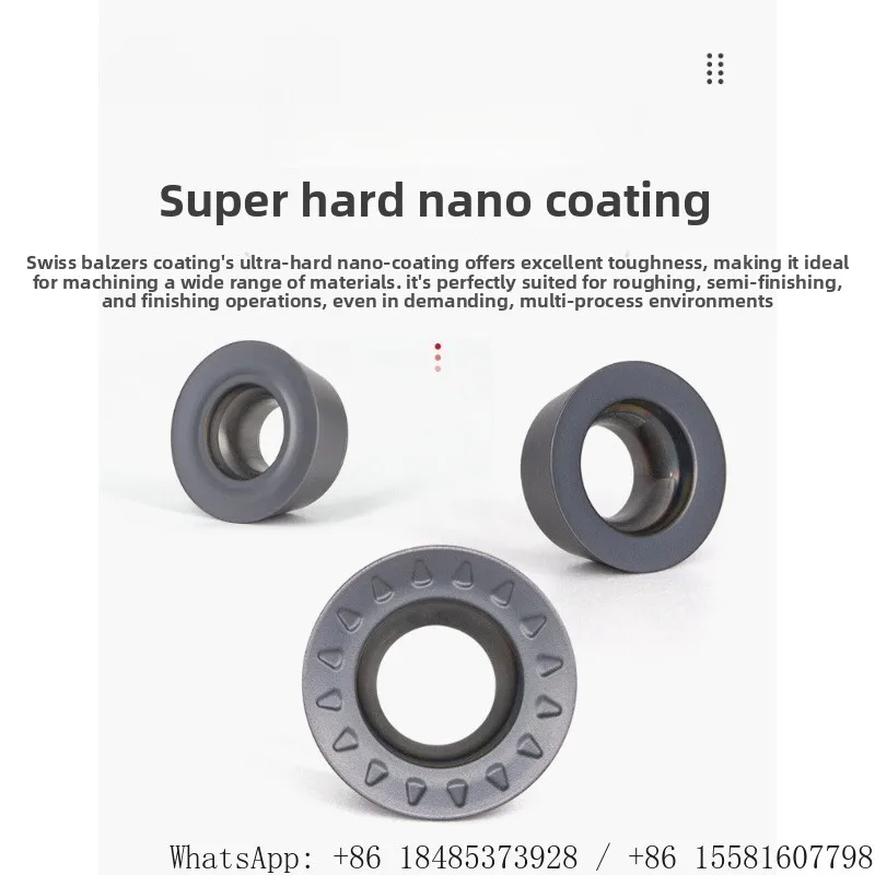 RPMT1204 Round Milling Insert R5 R6 R8 Cemented Carbide Lathe Turning Tip for Stainless Steel CNC Milling Machining view 6