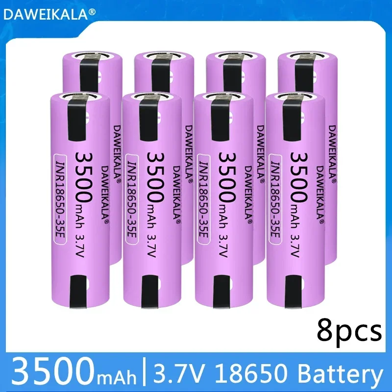 2023 New 35E 18650 3500mah High Power Discharge Rechargeable Battery High Power Discharge, 20a High Current+DIY Nickel