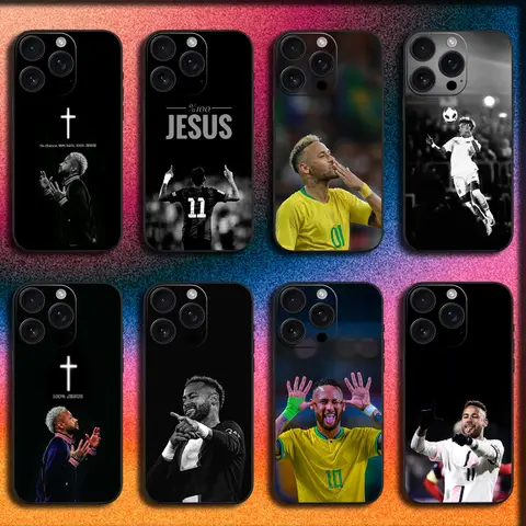 Football For N-NeYmAr 10 Phone Case For iPhone 16,15,14,13,12,11,Pro,XS,Max,XR,Plus,E,Mini Soft Black Cover