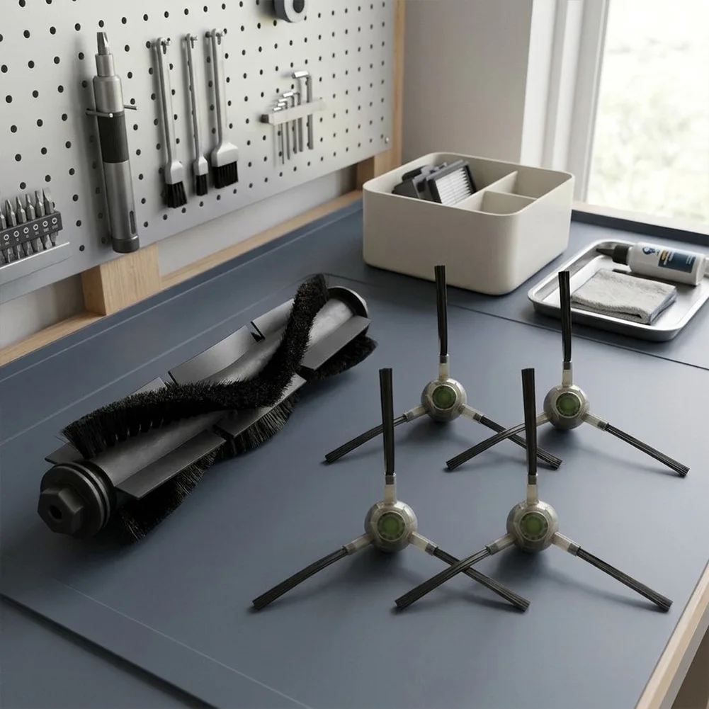 For Neatsvor For S700 For S700 for Pro Replacement Brush Kit Roller Brush + 4 Side Brushes for Vacuum and Mop Function