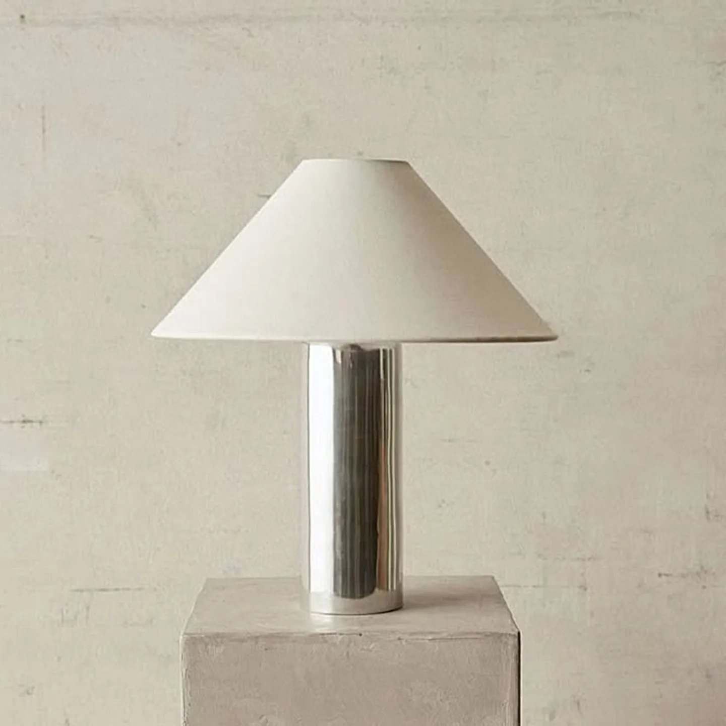 Modern Stainless Steel Base, Polished Nickel Color LED Table Lamp With Fabric Lampshade, Suitable For Living Room,