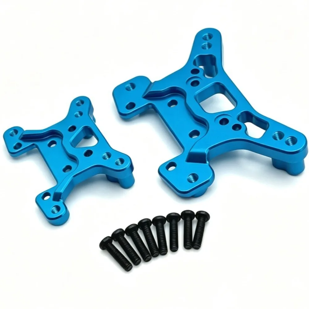 Compatible With WLTOYS 144016 144018 124017 124018 1/14 1/12 RLAARLO XDKJ-001 RC Car Metal Upgrade Parts Front Rear Shock Towers view 2