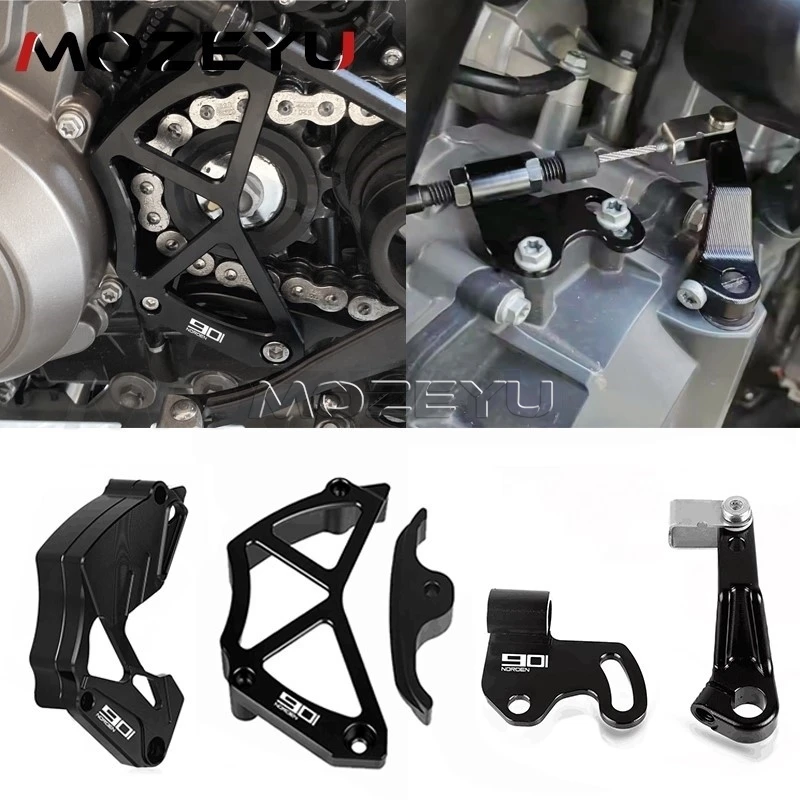 Chain Guard For Husqvarna Norden 901 2022-2025 2026 Norden901 One Finger Clutch Lever System Front Sprocket Protective Shield