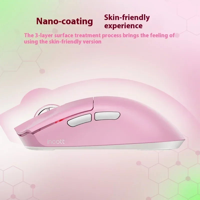

Incott 029 Mouse Tri Mode Wireless Mouse Paw3950 Paw3395 8000Hz Low Delay Lightweight Gaming Mice PC Accessories For FPS Gamer