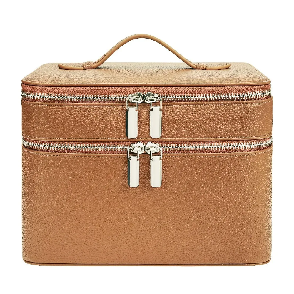 PU Material Cosmetic Bag Waterproof Aesthetic Pattern Toiletry Storage Large Capacity PU Cosmetic Bag Cosmetic Organization