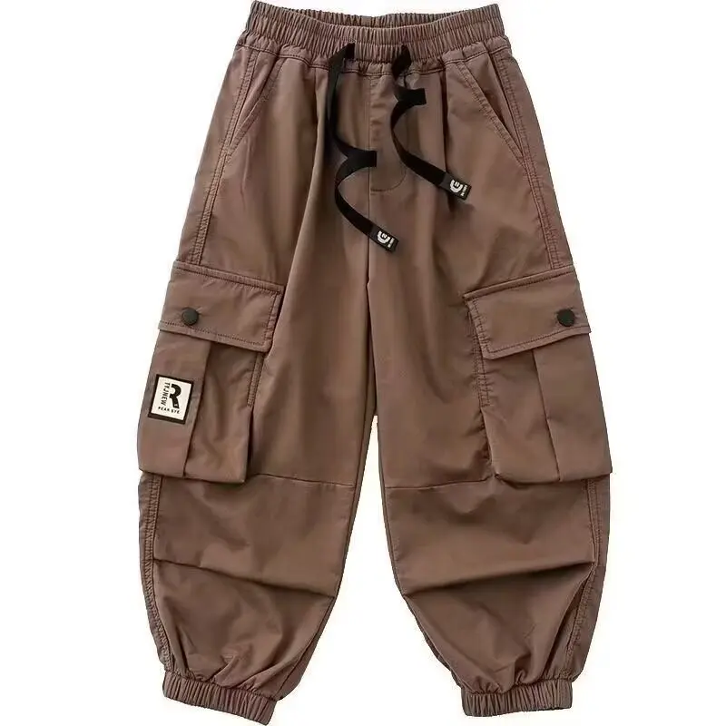 2023 Summer Kids Clothes Boys Fashion Korean Version Trousers Cargo Pants Boys Casual Kids Sport Pants Teenage Children Clothes