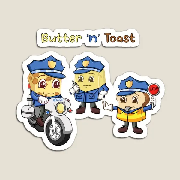 Butter N Toast At Dawn We Ride Magnet adesivi giocattolo magnetici per bambini supporto divertente per Organizer per frigorifero Baby Children Home Colorful