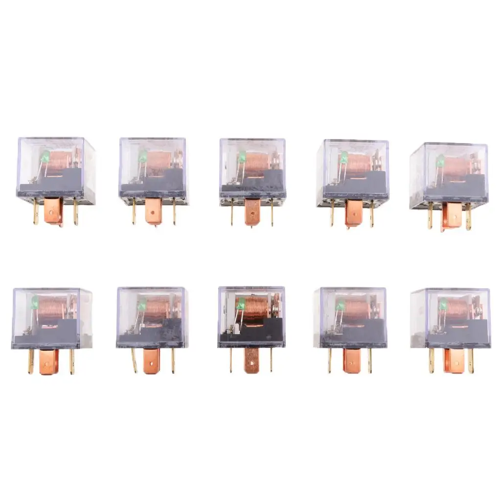 10 Pieces Automotive Electronic 12V 8 5Pins Normally Open SPDT Relay