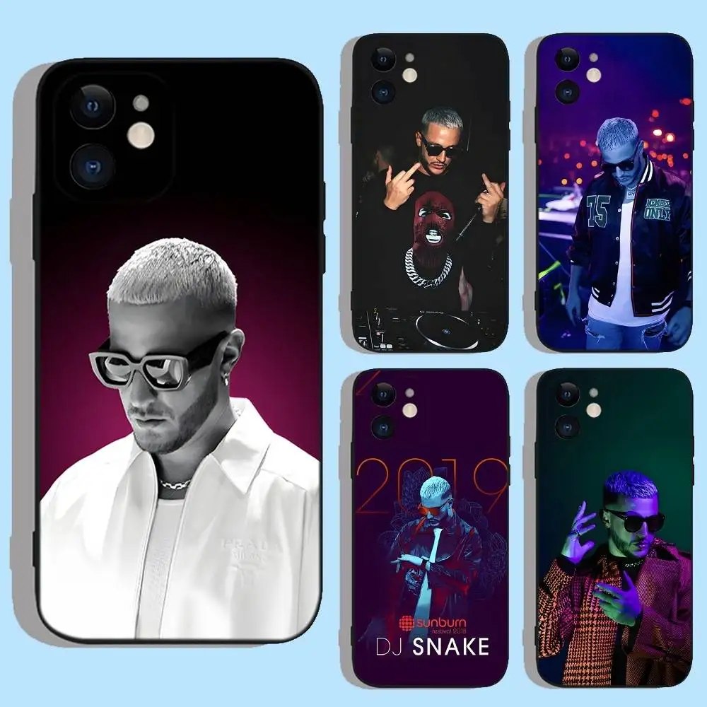 

Dj Snake Phone Case For iPhone 16e,16,15,14,13,12,11,XS,XR,X,8,7,Pro,Max,Plus,mini Silicone Black Cover