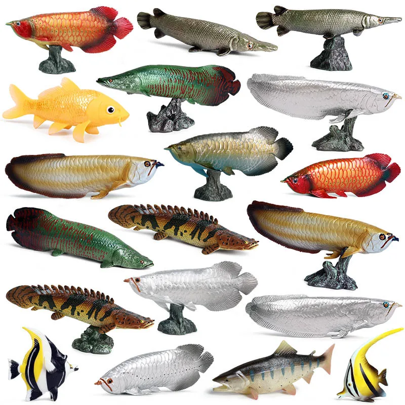 New Ocean Sea Life Simulation Animal Model Diver Flounder Tuna Grouper Tropical Fish PVC Action Toy Figures Kids collection Toys