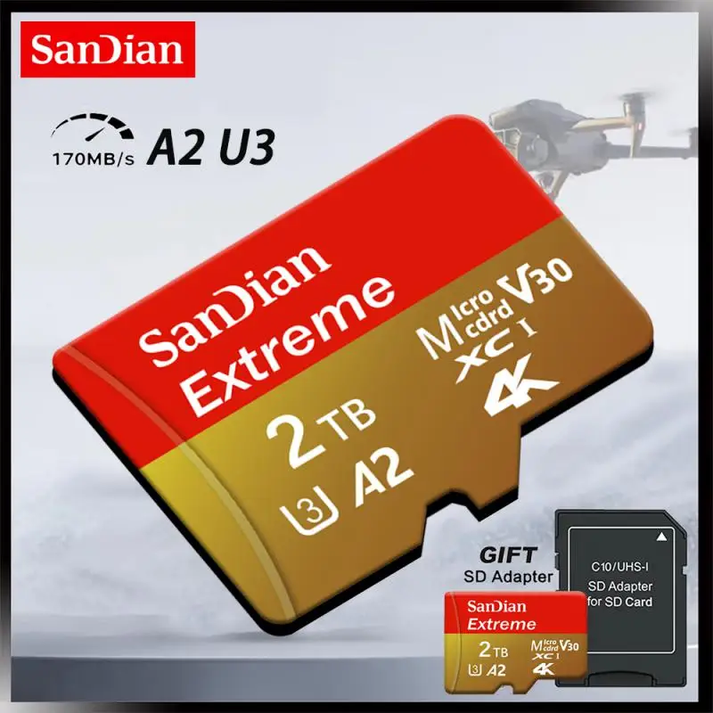 Micro TF SD Card Class10 SD Memory Card 128GB 256GB 512GB 1TB U3 A2 TF Card Memoria Flash Memory C10 For Drone Sport Camcorder