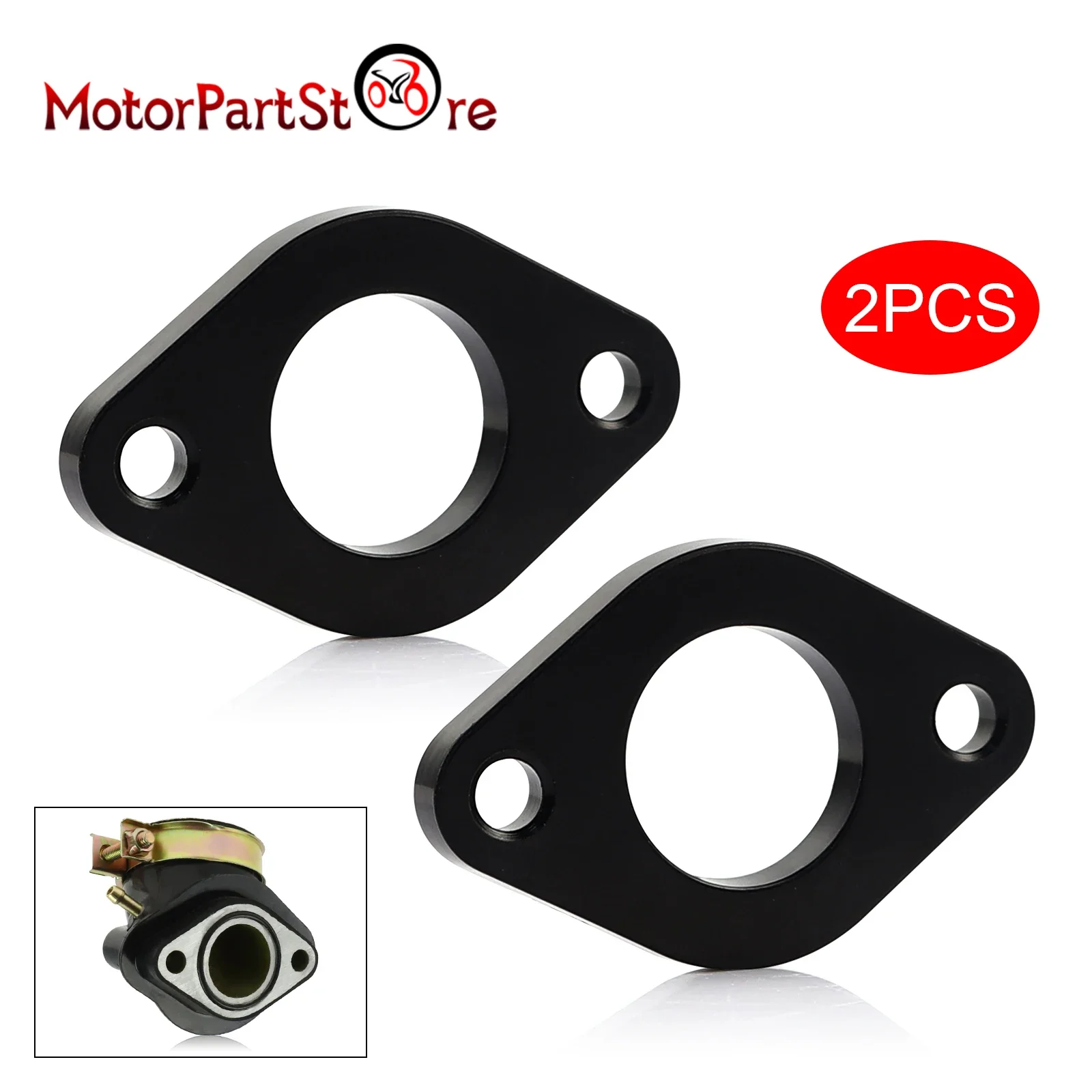 2pcs Intake Manifold Gasket Spacer Insulator for 150cc 125cc GY6 4-Stroke QMI152 / 157 150cc GY6B 4-Stroke ZNEN Engines Taotao