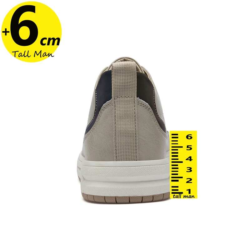 Man Elevator Sneakers Men's Sports Shoes Chunky Height Increase Insole  6CM