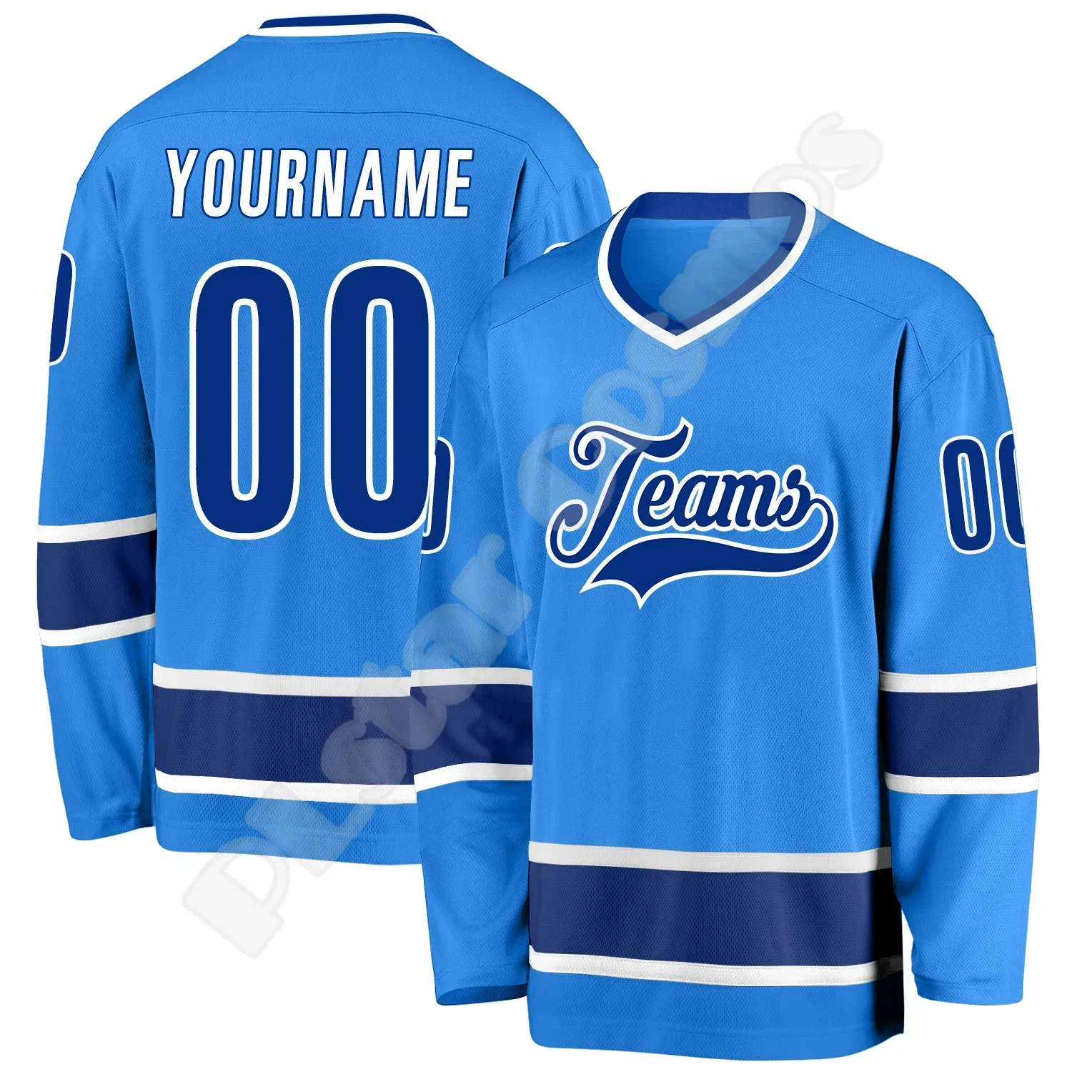 NewFashion Hockey Jersey Custom Name Team Logo Number Colorful Pullover Long Sleeves 3DPrint Harajuku Casual Funny Sweatshirts T