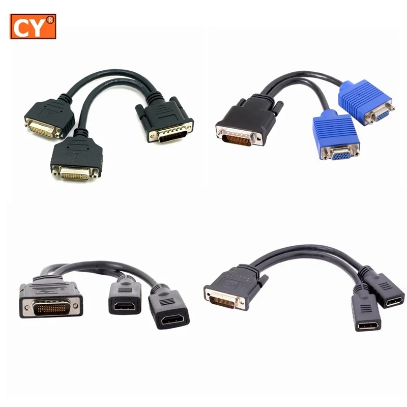 DMS 59Pin «папа» на 2 VGA DVI Displayport HDMI-совместимый женский разветвитель-удлинитель-адаптер для видеокарты