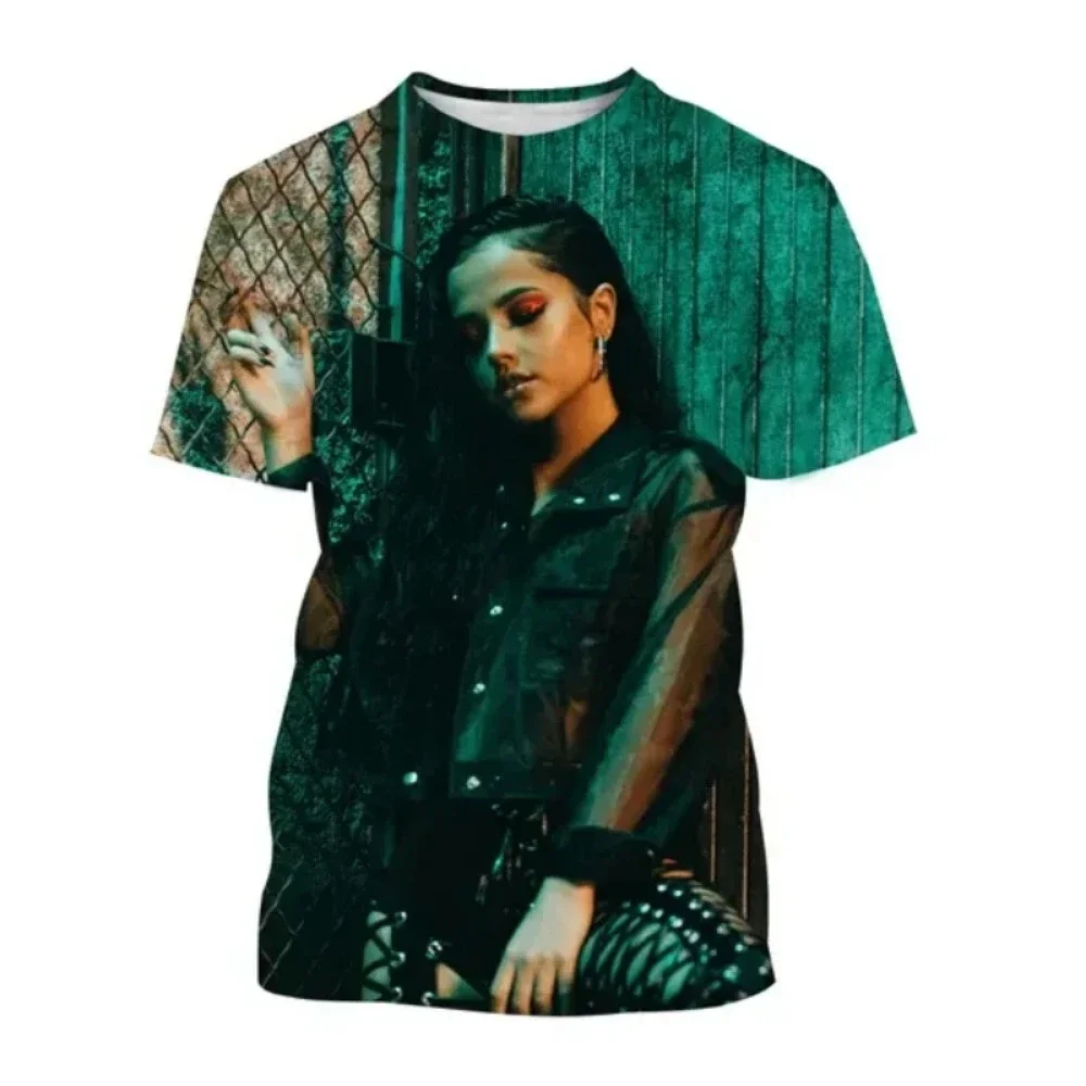 

Fashion Women Clothing Sexy Female Singer Becky G 3D T-shirt Personality Hip Hop Street Unisex Oversized T Shirt Harajuku