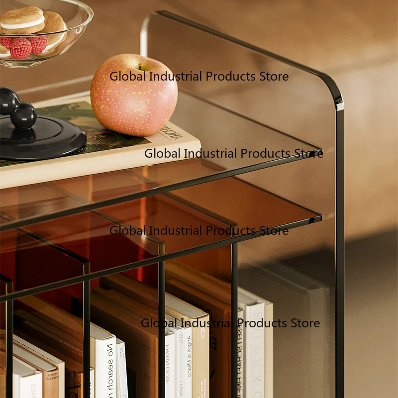 Custom Size Clear Acrylic Record Cabinet Side Table Vinyl Stand End Table for Record Player Storage