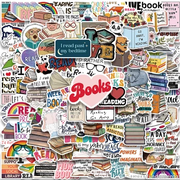 50/100 יחידות מדבקות קריאה לספרים יומנים אסתטיים DIY יומן סקראפבוק טלפון מחשב נייד גיטרה מזוודה מדבקת קינדל