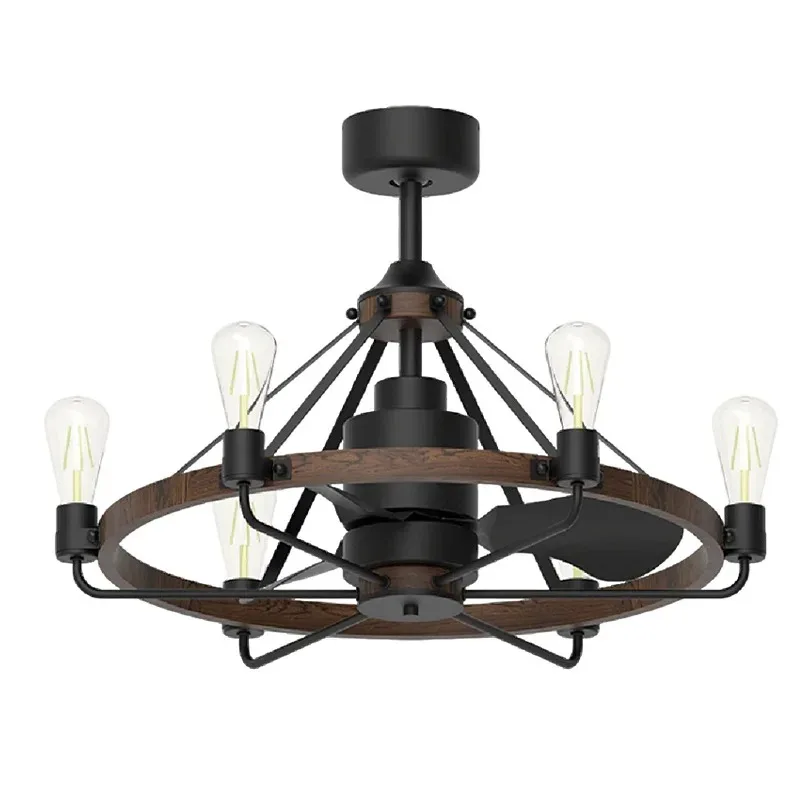 

Online Wholesale American Retro Matte Black Fan Pendant Light Nordic Simple Candle Ceiling Fan Light for Living Room Bedroom