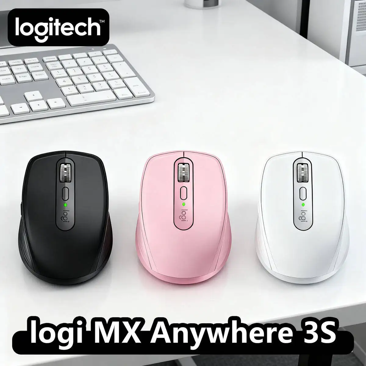 

Logitech MX Anywhere 3S Ergonomic Wireless Mouse, MagSpeed Wheel, Logitech Flow, USB-C, PC Logitech Multi Style Mouse